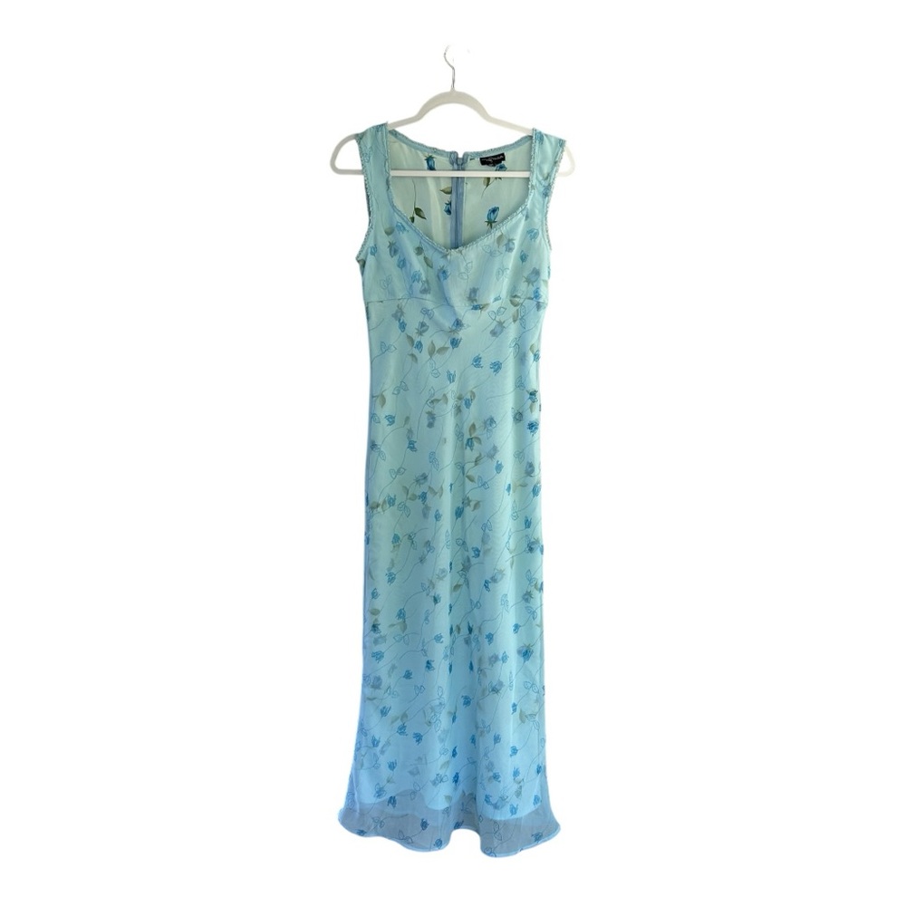 My Michelle Blue Midi Dress with Elegant Design